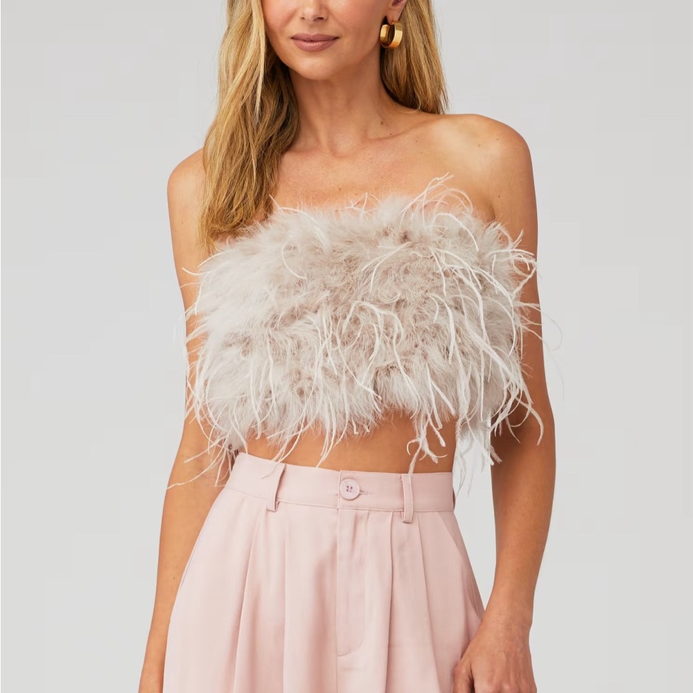 Feathered Strapless Top (LAMARQUE
ZAINA top)